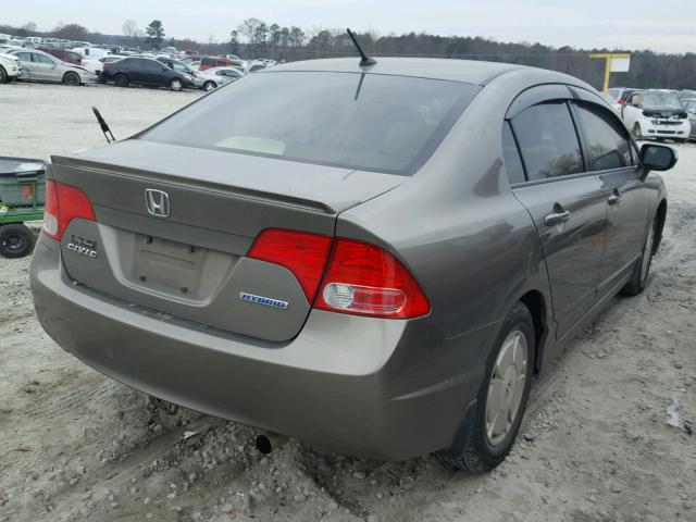 JHMFA36288S016091 - 2008 HONDA CIVIC HYBR TAN photo 4