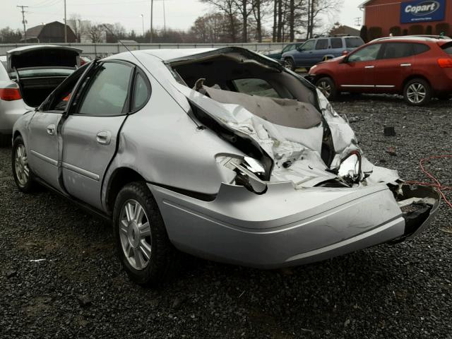 1FAFP56U67A182262 - 2007 FORD TAURUS SEL SILVER photo 3