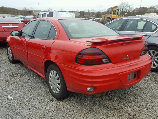 1G2NF52F02C251688 - 2002 PONTIAC GRAND AM S RED photo 3