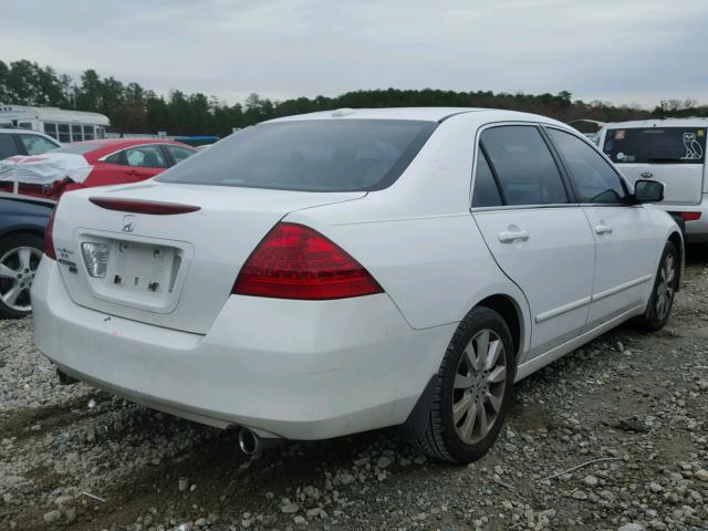 1HGCM66537A072999 - 2007 HONDA ACCORD EX WHITE photo 4