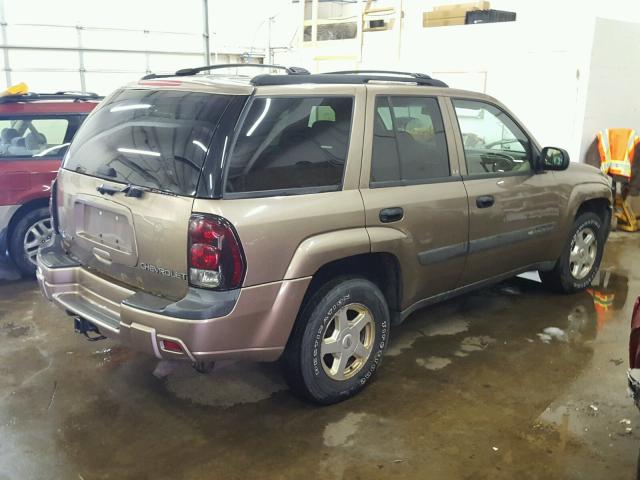 1GNDT13S232350130 - 2003 CHEVROLET TRAILBLAZE TAN photo 4