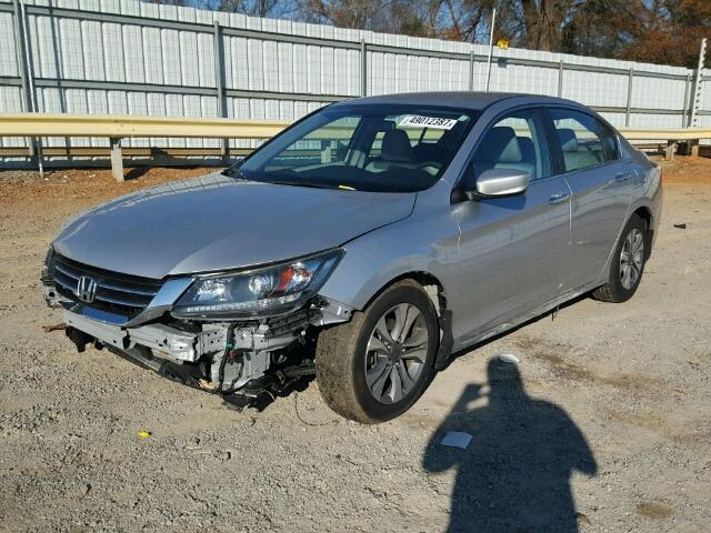 1HGCR2F3XEA218336 - 2014 HONDA ACCORD LX SILVER photo 2