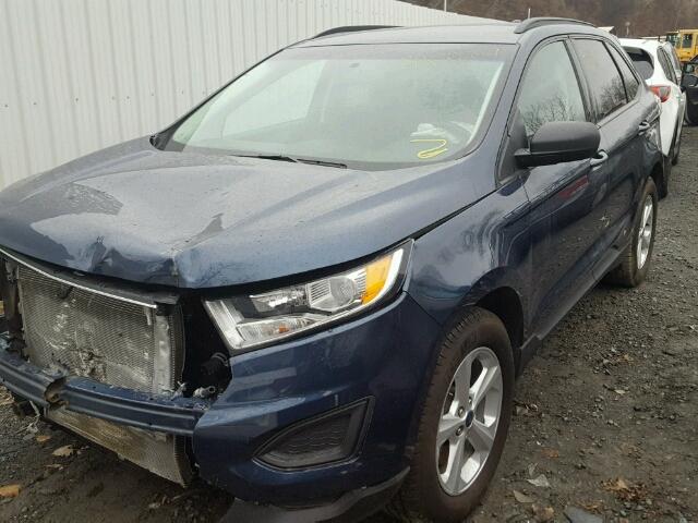 2FMPK4G93HBB42448 - 2017 FORD EDGE SE BLUE photo 2