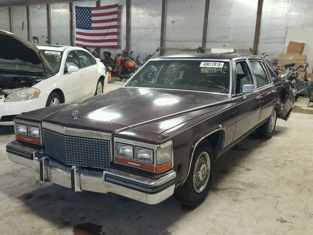 1G6DW51Y3H9758006 - 1987 CADILLAC BROUGHAM BURGUNDY photo 2