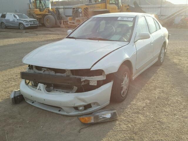 4A3AA46G42E013009 - 2002 MITSUBISHI GALANT ES WHITE photo 2