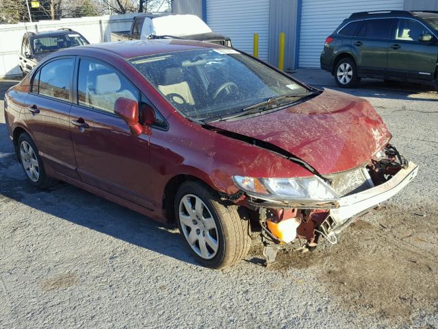 2HGFA1F55BH547443 - 2011 HONDA CIVIC LX RED photo 1