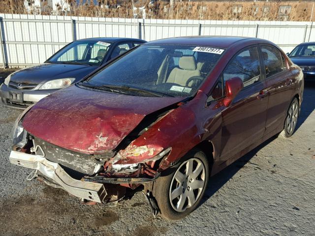 2HGFA1F55BH547443 - 2011 HONDA CIVIC LX RED photo 2