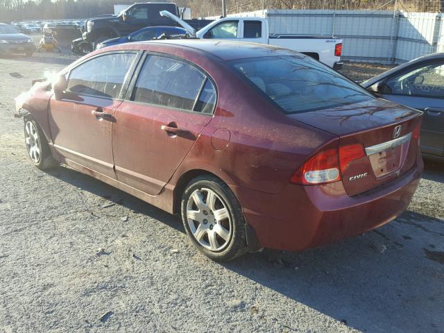 2HGFA1F55BH547443 - 2011 HONDA CIVIC LX RED photo 3