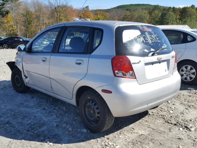 KL1TD66647B737868 - 2007 CHEVROLET AVEO BASE Күміс фото 3