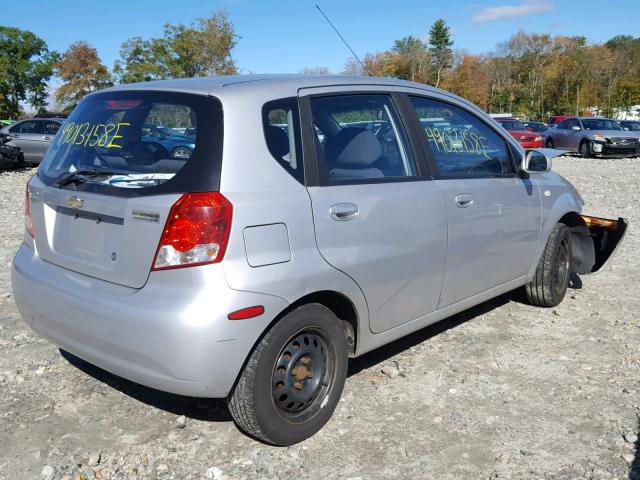 KL1TD66647B737868 - 2007 CHEVROLET AVEO BASE Күміс фото 4