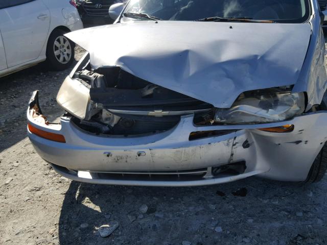 KL1TD66647B737868 - 2007 CHEVROLET AVEO BASE Күміс фото 9