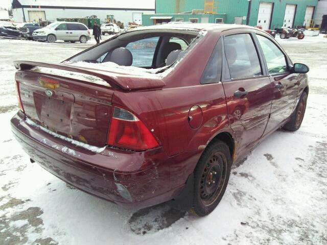 1FAFP34N07W249084 - 2007 FORD FOCUS ZX4 BURGUNDY photo 4