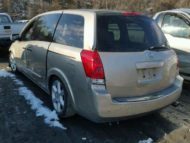 5N1BV28U04N351847 - 2004 NISSAN QUEST S TAN photo 3