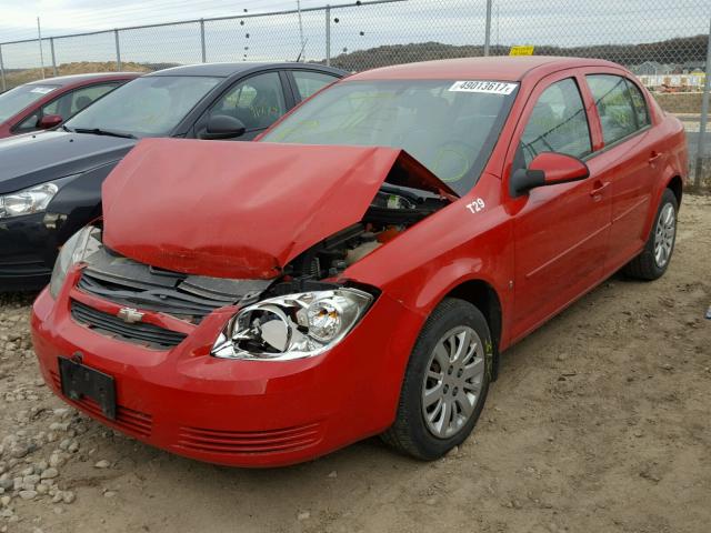 1G1AT58HX97188266 - 2009 CHEVROLET COBALT LT RED photo 2