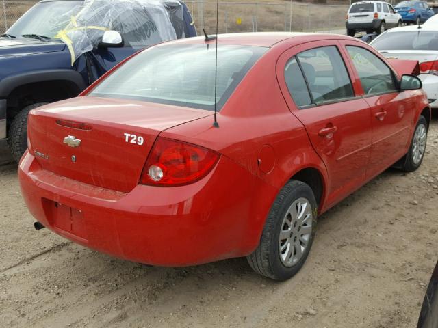 1G1AT58HX97188266 - 2009 CHEVROLET COBALT LT RED photo 4