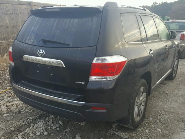 5TDDK3EH9BS084718 - 2011 TOYOTA HIGHLANDER BLACK photo 4