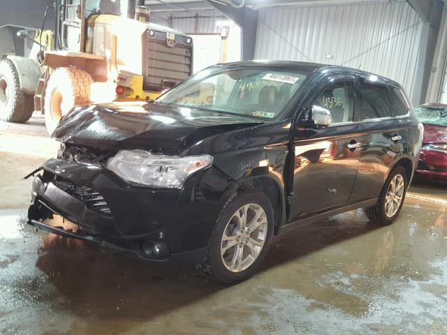 JA4JZ4AXXEZ016460 - 2014 MITSUBISHI OUTLANDER BLACK photo 2