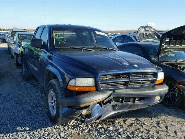 1D7HL38N73S193662 - 2003 DODGE DAKOTA QUA BLUE photo 1