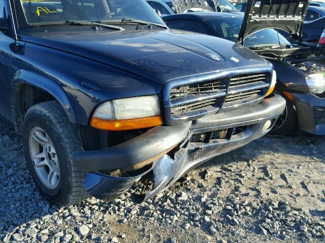 1D7HL38N73S193662 - 2003 DODGE DAKOTA QUA BLUE photo 9