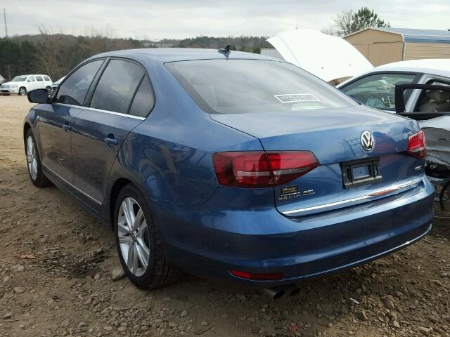 3VWL17AJ9HM266973 - 2017 VOLKSWAGEN JETTA SEL BLUE photo 3