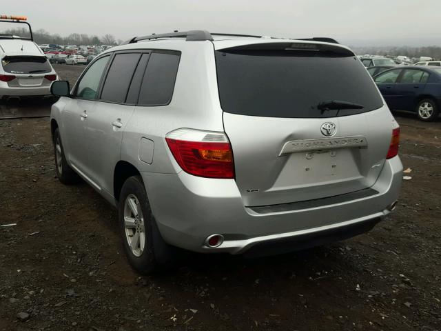 5TDJK3EH0AS030192 - 2010 TOYOTA HIGHLANDER SILVER photo 3