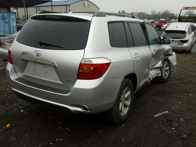 5TDJK3EH0AS030192 - 2010 TOYOTA HIGHLANDER SILVER photo 4