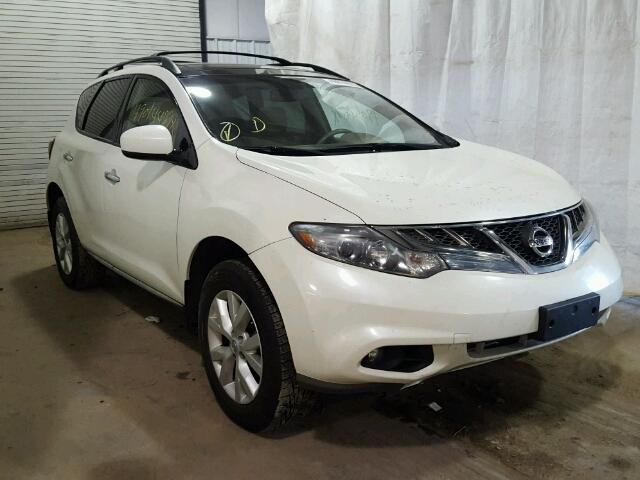 JN8AZ1MW0BW168207 - 2011 NISSAN MURANO S WHITE photo 1