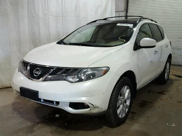 JN8AZ1MW0BW168207 - 2011 NISSAN MURANO S WHITE photo 2