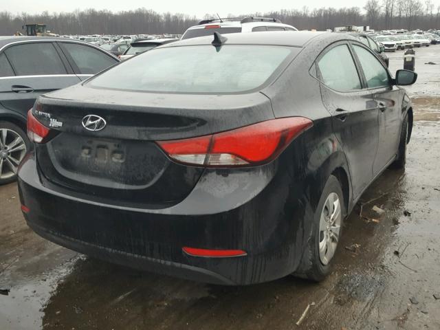 KMHDH4AE7GU503034 - 2016 HYUNDAI ELANTRA SE BLACK photo 4