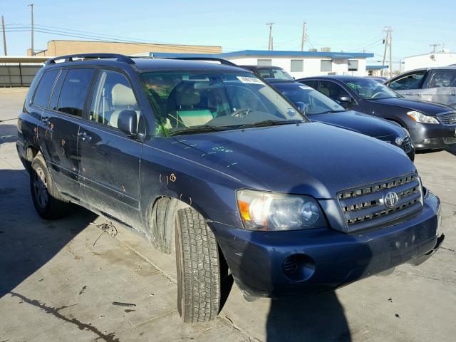 JTEDP21A540018933 - 2004 TOYOTA HIGHLANDER BLUE photo 1