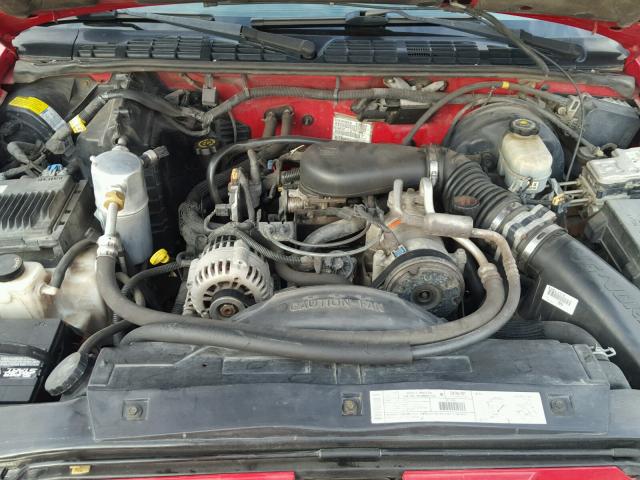1GCCS14W7Y8146193 - 2000 CHEVROLET S TRUCK S1 RED photo 7