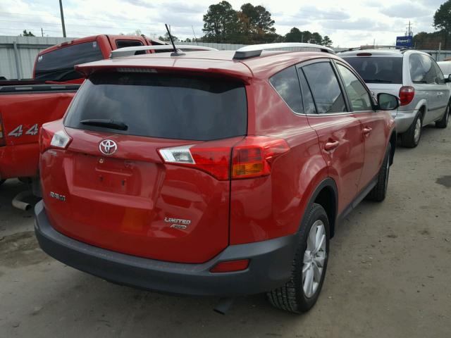 JTMDFREV3ED077132 - 2014 TOYOTA RAV4 LIMIT RED photo 4