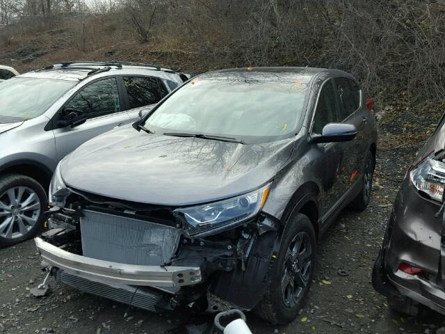 2HKRW2H59HH678617 - 2017 HONDA CR-V EX GRAY photo 2