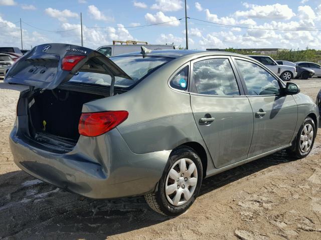 KMHDU46D09U674786 - 2009 HYUNDAI ELANTRA GL GREEN photo 4