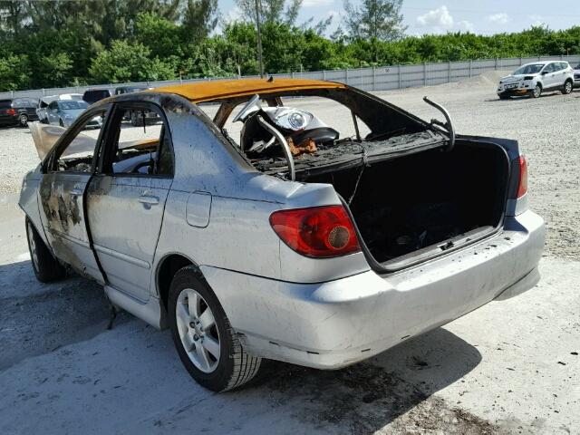 2T1BR32E67C744694 - 2007 TOYOTA COROLLA CE GRAY photo 3