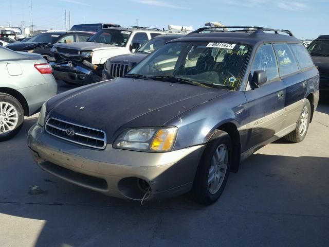 4S3BH665427655084 - 2002 SUBARU LEGACY OUT BLUE photo 2