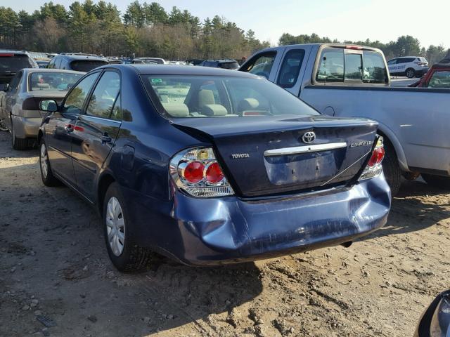 4T1BE32K75U392691 - 2005 TOYOTA CAMRY LE 蓝色 照片 3