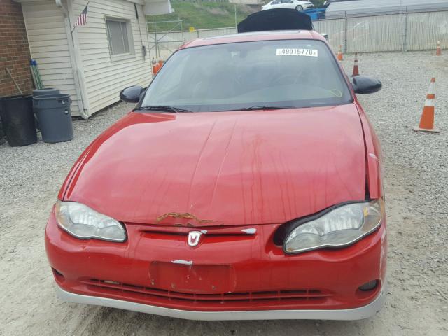 2G1WZ121449187839 - 2004 CHEVROLET MONTE CARL RED photo 9