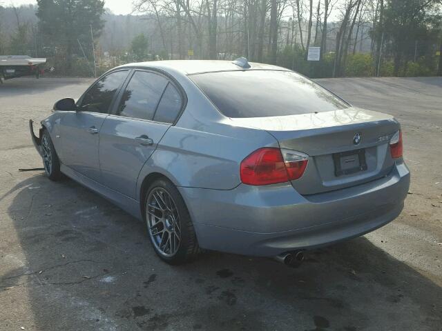 WBAVA37597NL15136 - 2007 BMW 328 I BLUE photo 3
