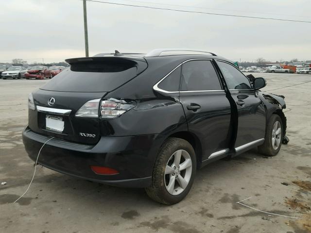 2T2ZK1BAXCC086193 - 2012 LEXUS RX 350 BLACK photo 4