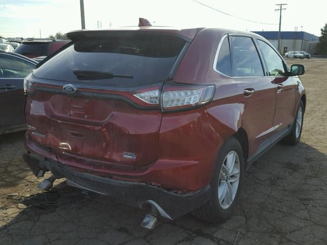 2FMPK4J92GBC40734 - 2016 FORD EDGE SEL RED photo 4