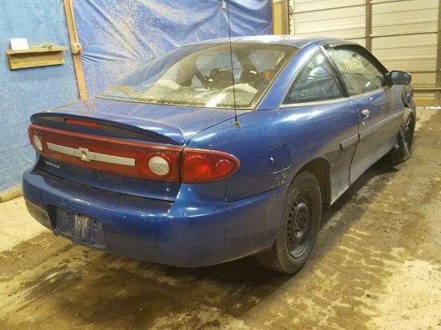 1G1JC12F837262260 - 2003 CHEVROLET CAVALIER BLUE photo 4