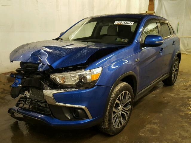 JA4AR3AU9HZ002229 - 2017 MITSUBISHI OUTLANDER BLUE photo 2