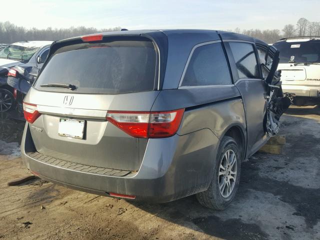 5FNRL5H64CB105652 - 2012 HONDA ODYSSEY EX GRAY photo 4