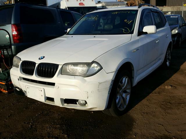 WBXPC93427WF09691 - 2007 BMW X3 3.0SI WHITE photo 2