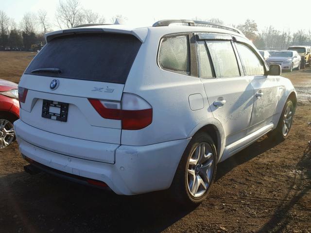 WBXPC93427WF09691 - 2007 BMW X3 3.0SI WHITE photo 4