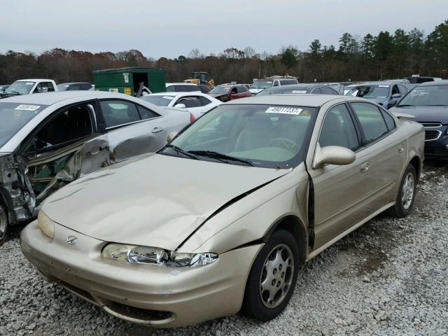 1G3NL52F13C254301 - 2003 OLDSMOBILE ALERO GL GOLD photo 2