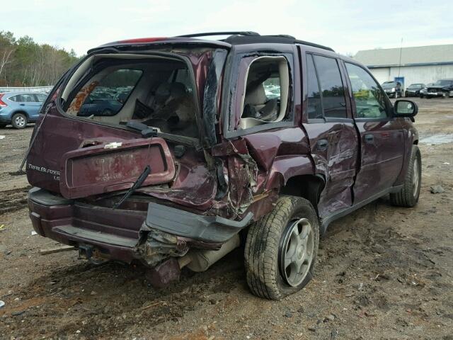 1GNDT13S972120770 - 2007 CHEVROLET TRAILBLAZE BURGUNDY photo 4