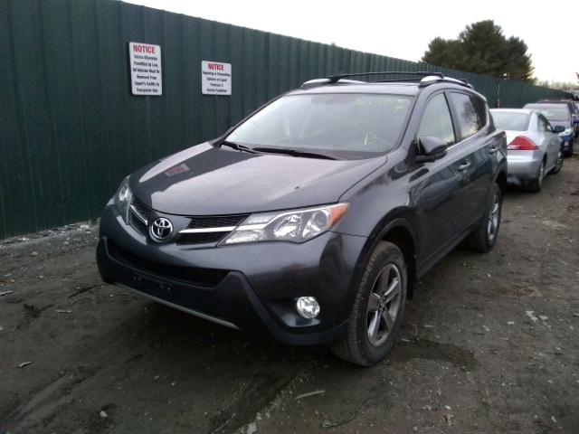 JTMWFREV6FD076406 - 2015 TOYOTA RAV4 XLE GRAY photo 2