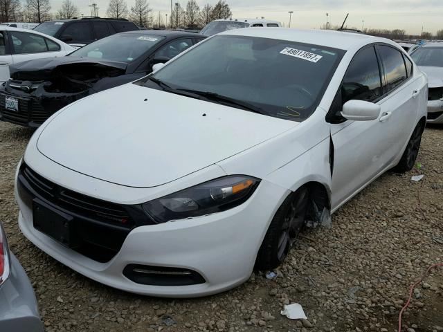 1C3CDFAA8FD432885 - 2015 DODGE DART SE WHITE photo 2